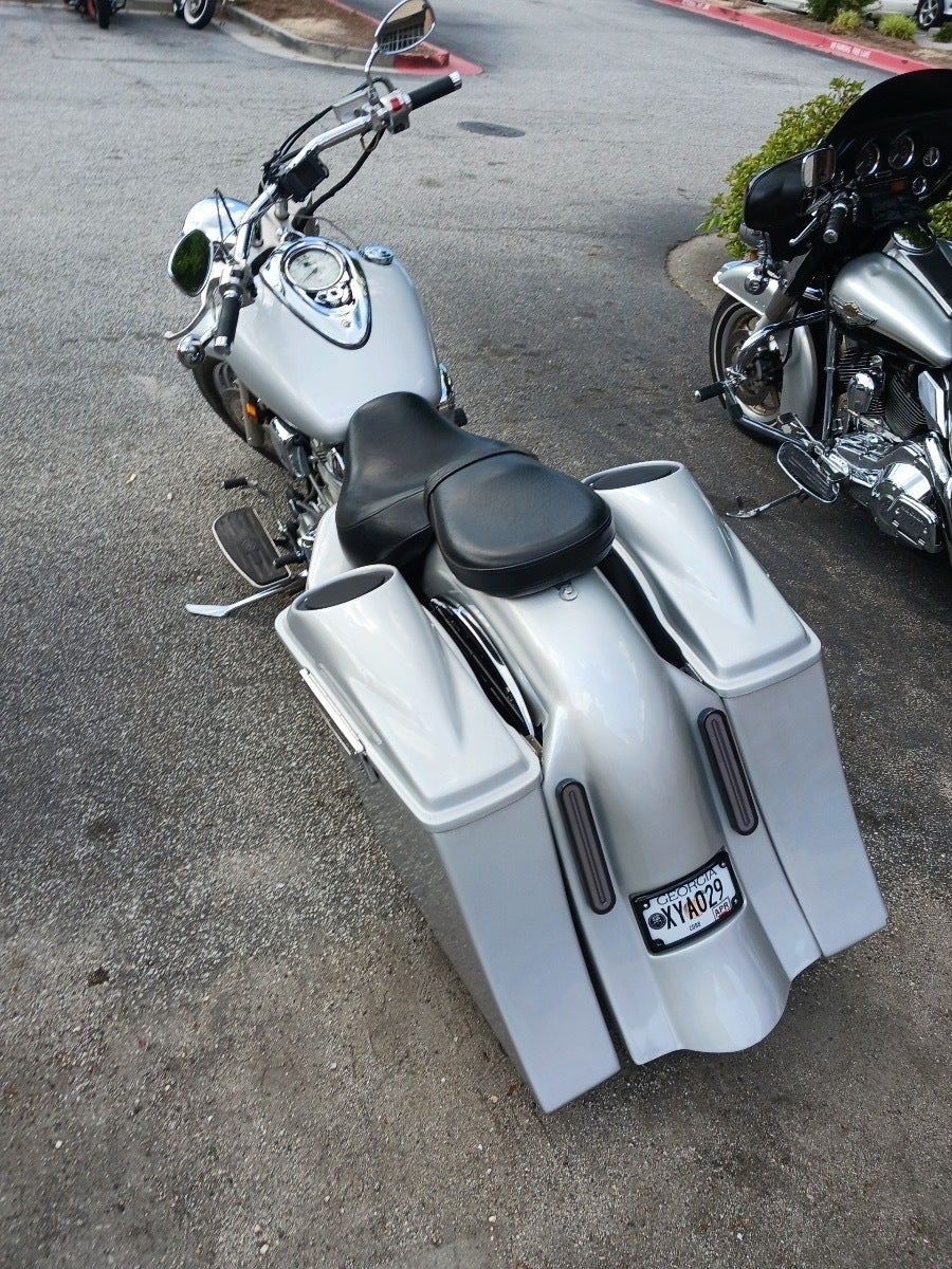 Yamaha road star stretched bags on sale